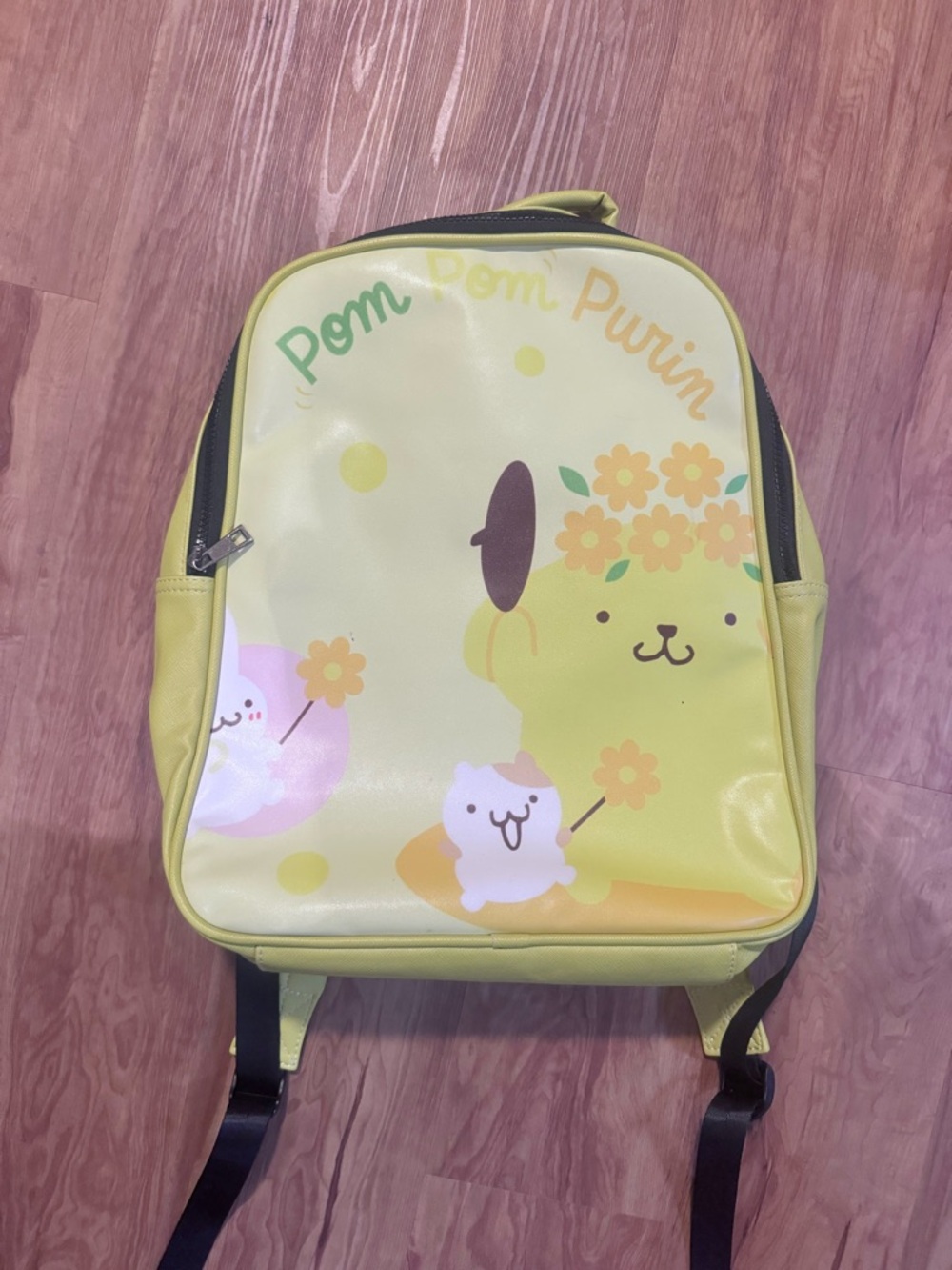 Sanrio Pompompurin Scone Powder Muffin character print backpack faux leather mat